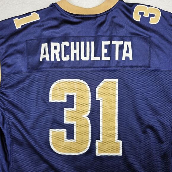 Reebok Rams Navy and Gold Jersey  #31 Archuleta Mens Sz XL - Picture 12 of 17